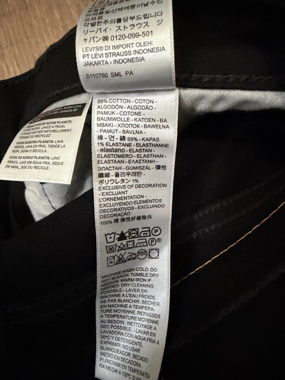 Levi's Men's Black 511 Slim Jeans Stretch. Size 32x30. Brand new with tags - Picture 5 of 6
